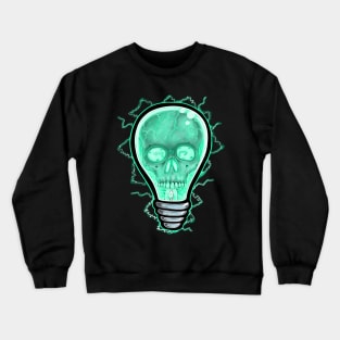 glowing skull light bulb Crewneck Sweatshirt